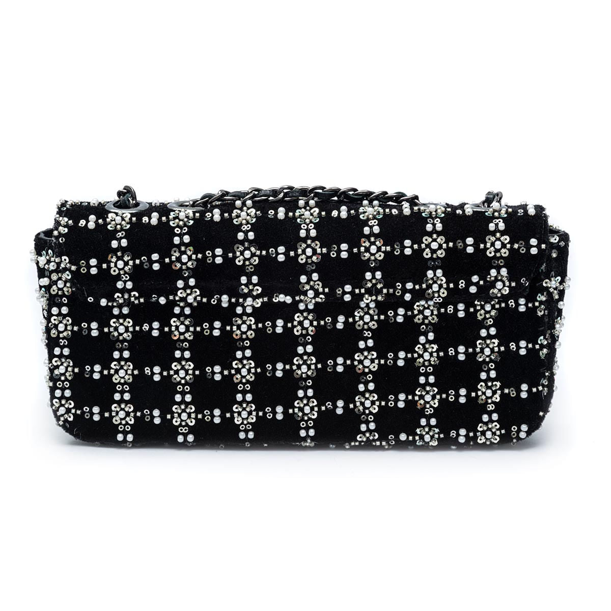 Bolsa Anne Alongada Bordada em Paetês