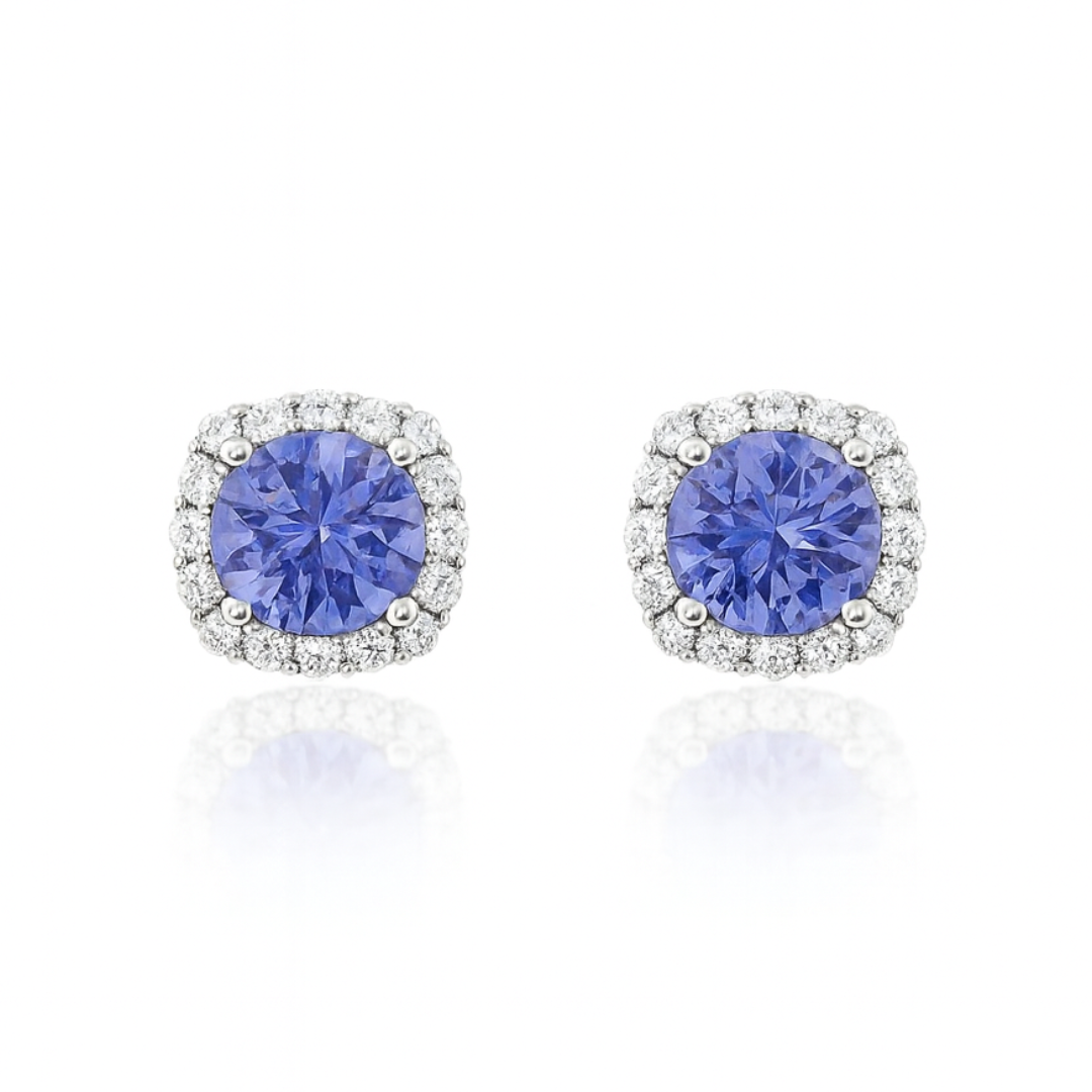 Brinco Solitário com Moldura