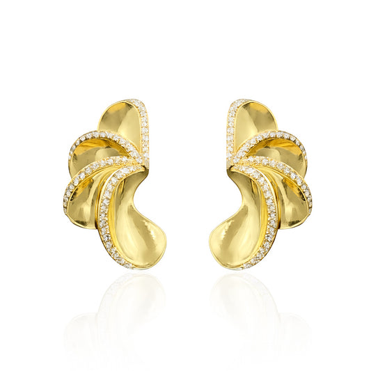 Brinco Leque 4 Pétalas