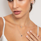 Colar Topázio Azul Natural  Retangular 1,53ct
