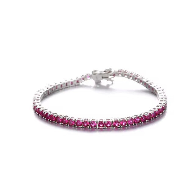 Pulseira Riviera Rubi 2mm 4 Garras