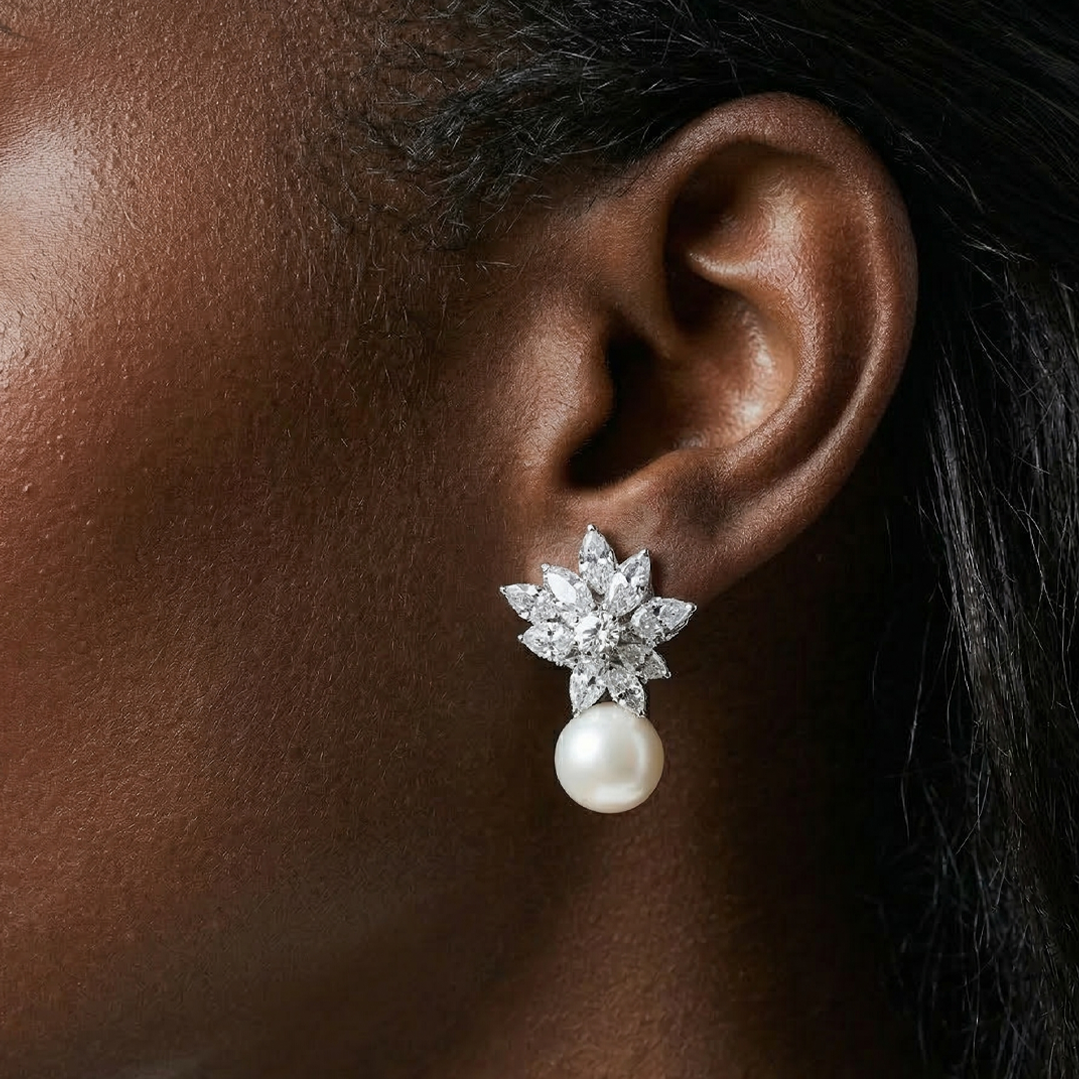 Brinco Eloah com Pérolas