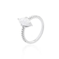 Aliança Solitário Moissanita Navete 12x6mm - 2.14ct