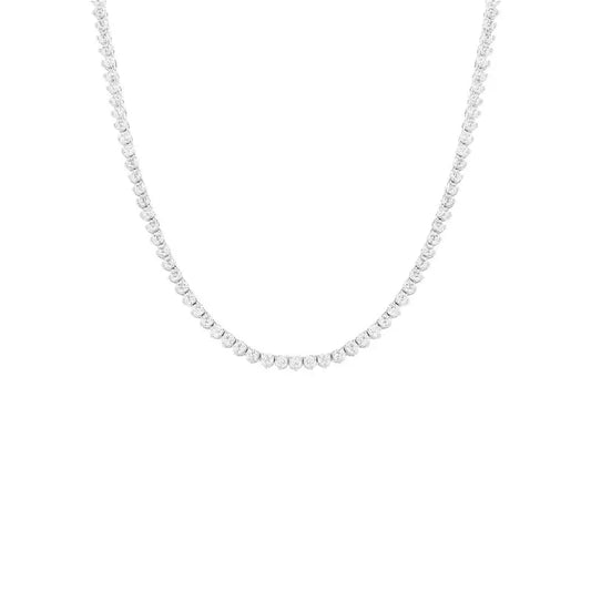 Colar Riviera 2mm 3 Garras Zircônia