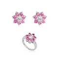 Conjunto Roseta Safira Rosa