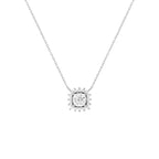 Colar Quadrado com Moldura Moissanita 1,00ct