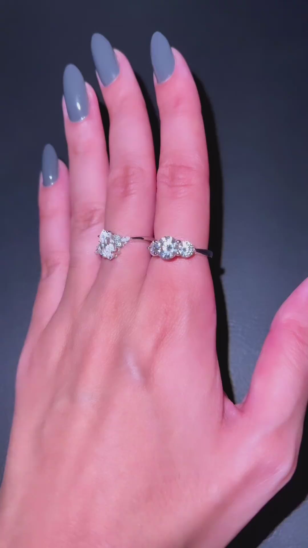 Aliança Trio de Moissanitas 2,25ct