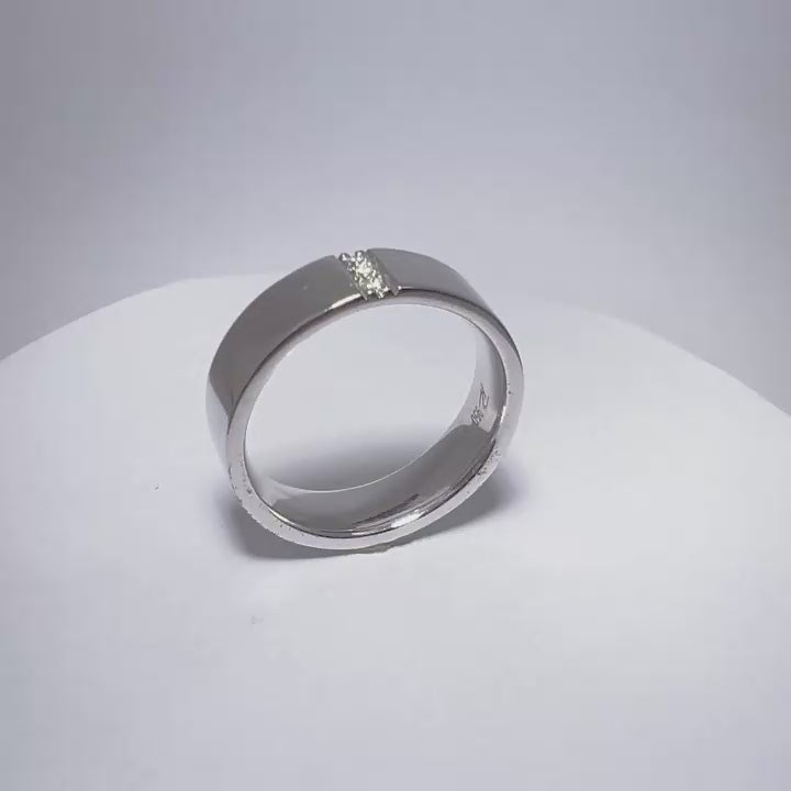 Anel Masculino Linea I com Diamante Natural
