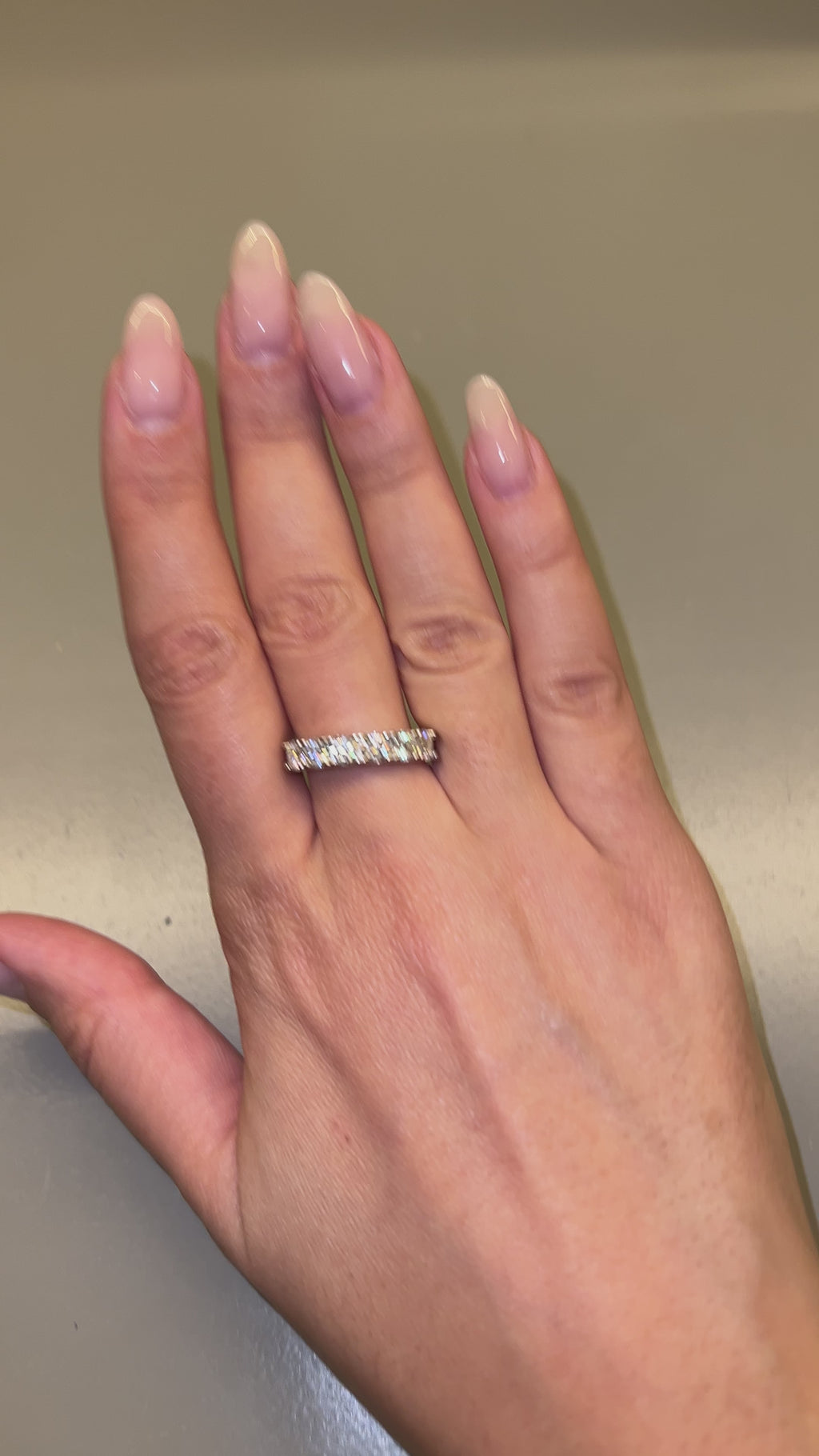 Meia Aliança Moissanita Redondas 1,50ct