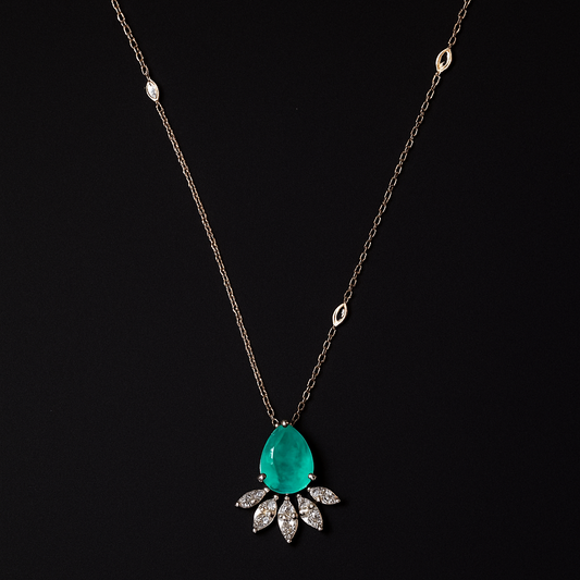 Colar Gota e Navetes