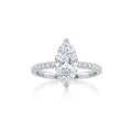 Aliança Solitário Moissanita Navete 12x6mm - 2.14ct