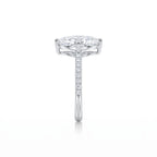 Aliança Solitário Moissanita Navete 12x6mm - 2.14ct