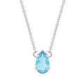 Colar Gota Topázio Azul Natural 0,94ct