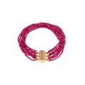 Pulseira em Fios de Rubis Naturais