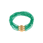 Pulseira em Fios de Ônix Verde Naturais